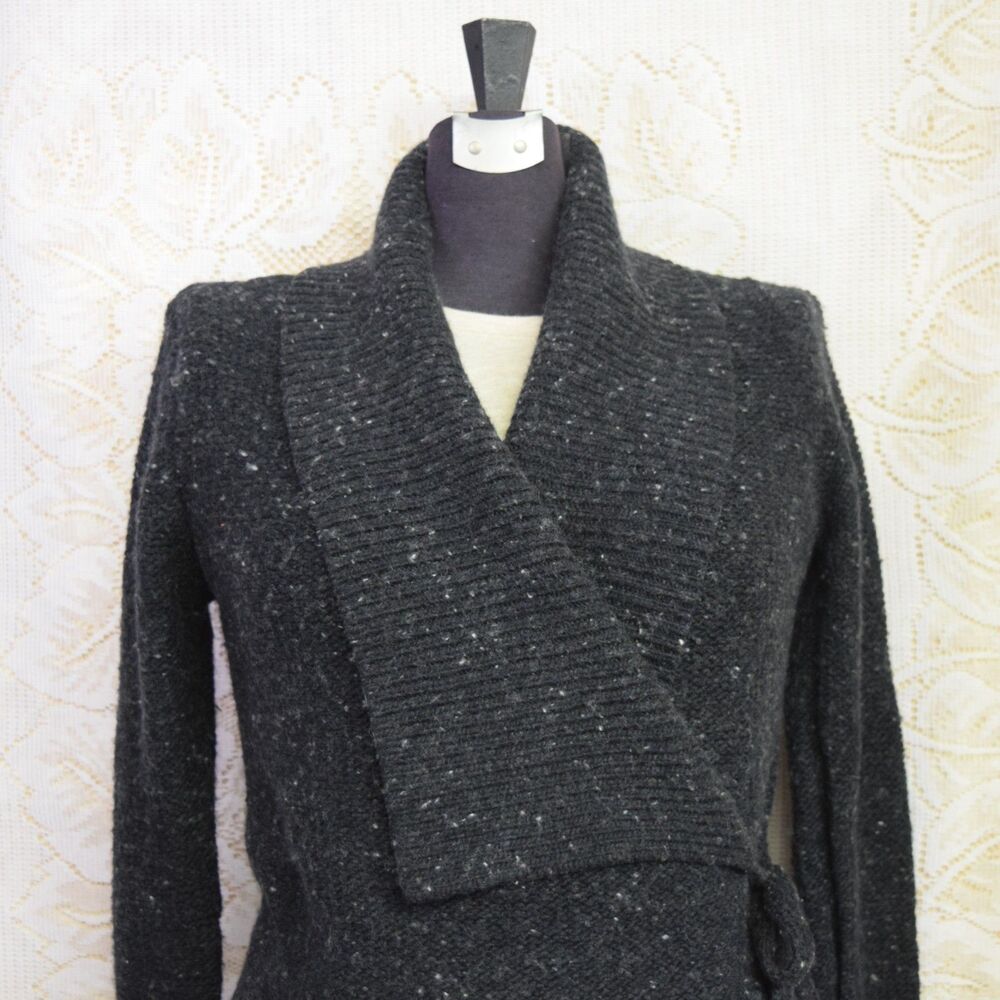Great Plains Women Sz L Fits a Medium Wrap Ballet Sweater Knit Wool Angora Blend - Picture 2 of 8